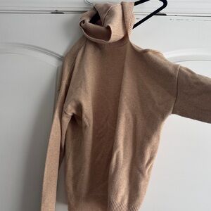 PAIGE Women's Camel Turtleneck Sweater
